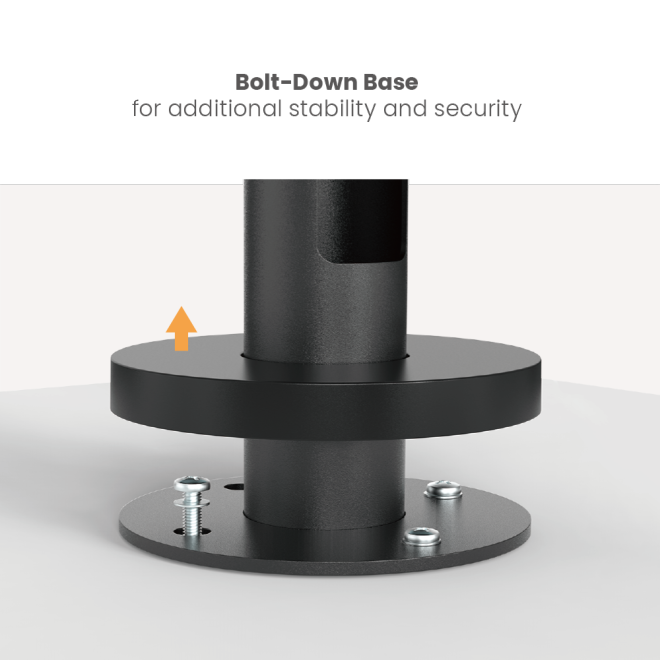 Universal Swivel & Tilt Credit Card Terminal Stand PTS-05 Width Adjustable for 2.8" ~ 4.3" Wide Devices from china(chinese)