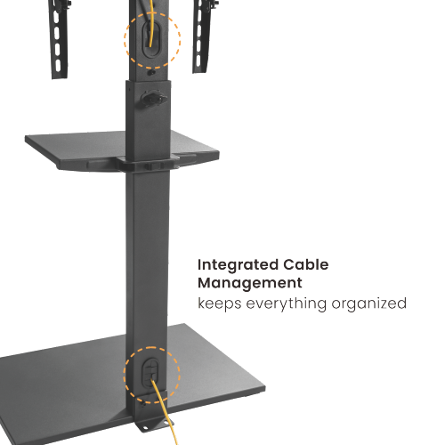 コンパクトな高さ調節可能なスチールテレビフロアスタンド FS22-44TP 35kg/77lbsまでのほとんどの32"~55"テレビ用 from china(chinese)