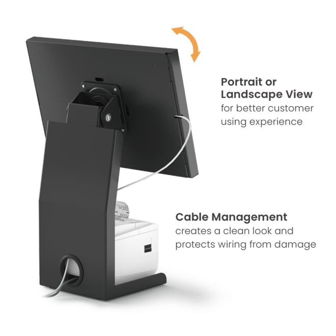 Anti-theft mPOS Tablet & Printer Stand (with Compact Printer Holder) PMM-03TS Compatible with 7.9”-11” tablets from china(chinese)