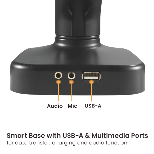 Cost-Effective Spring-Assisted Monitor Arm with USB-A & Multimedia Ports LDT46-C012UE  from china(chinese)