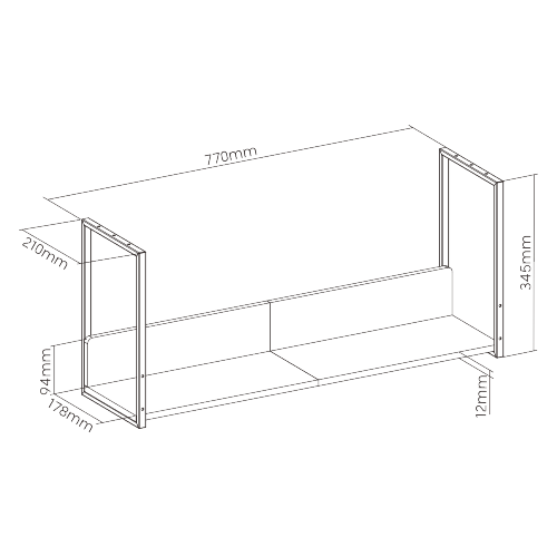 Under-Desk Storage Shelf STB-222 Invisible Mess, Visible Elegance. from china(chinese)