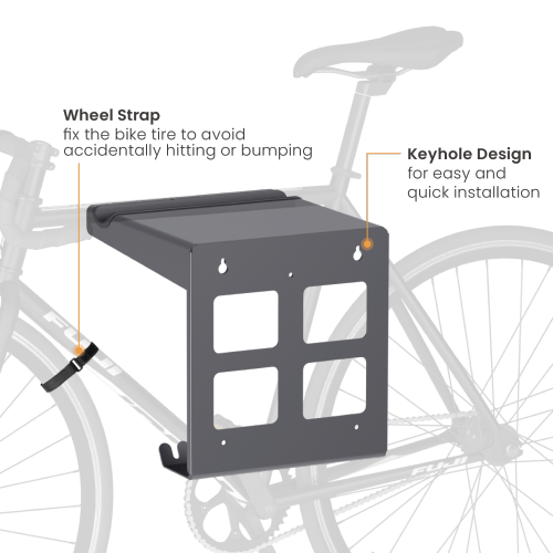 On-Wall Bike Storage Rack with Open Shelf & Hooks LBM-08S Free up floor space and perfectly blend into any décor from china(chinese)