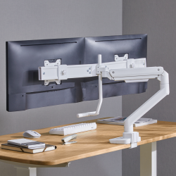 Fabulous Desk-Mounted Gas Spring Dual Monitor Arm