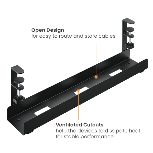 Clamp-On Under Desk Cable Tray CC11-9  An Easier Way to Keep the Workspace Organized and Clutter-free from china(chinese)