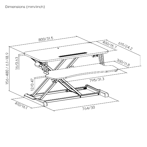Cost-Effective Electric X-Lift Desk Converter DWS15-01E Motor-Driven Height Adjustment from china(chinese)