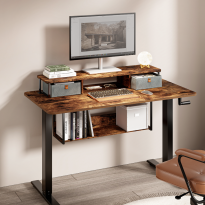 Desktop Monitor Stand with Drawers