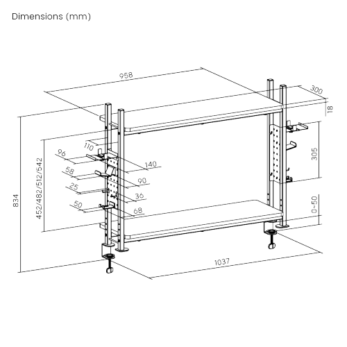 Gaming Desk Storage Shelf STB-191 Expanding the space on the desk for endless exciting gaming experiences from china(chinese)