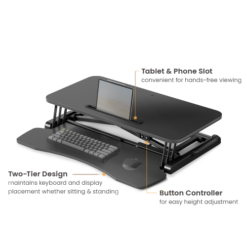 Cost-Effective Electric X-Lift Desk Converter DWS15-01E Motor-Driven Height Adjustment from china(chinese)