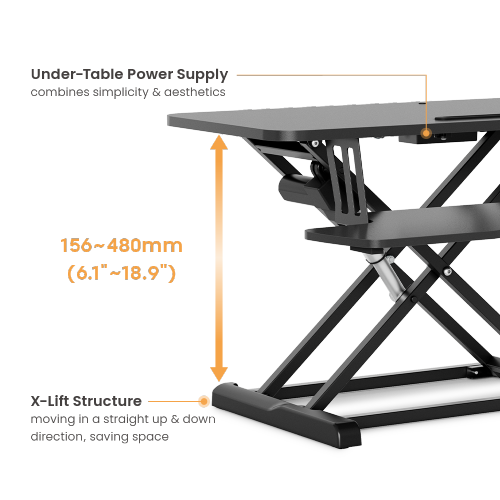 Cost-Effective Electric X-Lift Desk Converter DWS15-02E Motor-Driven Height Adjustment from china(chinese)