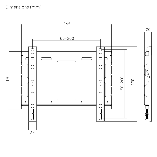 Super Economy Low-Profile Fixed TV Wall Mount KL32-22F Priced right for today’s competitive TV wall mount market!  from china(chinese)