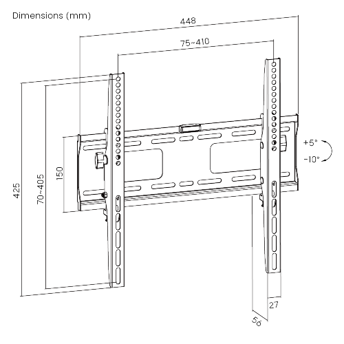 Heavy-Duty Tilt TV Wall Mount LP42-44DT For most 32"-55" LED, LCD Flat Panel TVs from china(chinese)