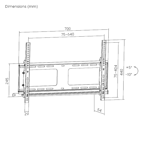 Anti-theft Heavy-duty Tilt TV Wall Mount LP38-46AT For most 37''-80" Curved & Flat Panel TVs from china(chinese)