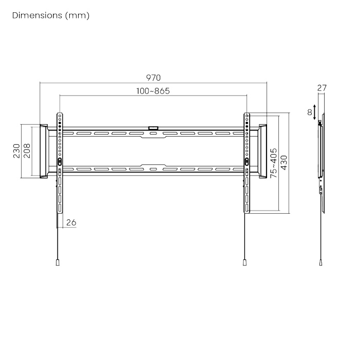 Ultra-Slim and Heavy-Duty TV Wall Mount LP77-48F For 43"-90" TVs from china(chinese)