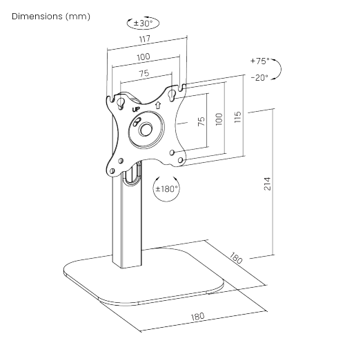 Desk Monitor Stand for Amazon Echo Show 15 LDT79-T01 Make Space More Valuable from china(chinese)