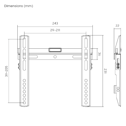 Economy Slim Fixed Wall Mount LP43-22 For most 23"-42" LED, LCD flat panel TVs from china(chinese)