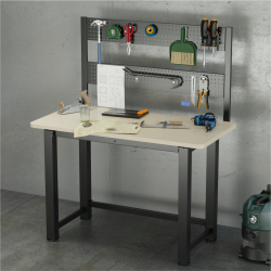  Fixed Workbench with Compact Particle Board Surface