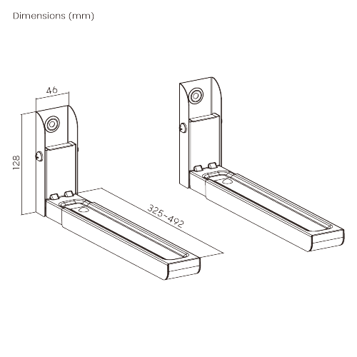 Foldable Microwave Oven Wall Mount MB-6 Best base for your microwave oven from china(chinese)