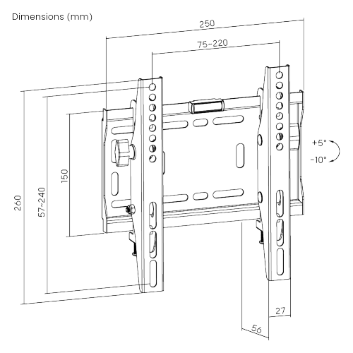 Heavy-duty Tilt TV Wall Mount LP42-22DT For most 23"-42" LED, LCD Flat Panel TVs from china(chinese)
