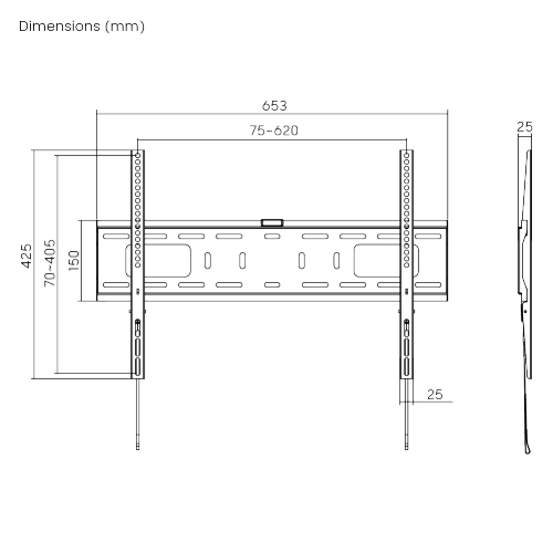 Heavy-Duty Fixed TV Wall Mount LP42-46F For most 37"-70" LED, LCD Flat Panel TVs from china(chinese)