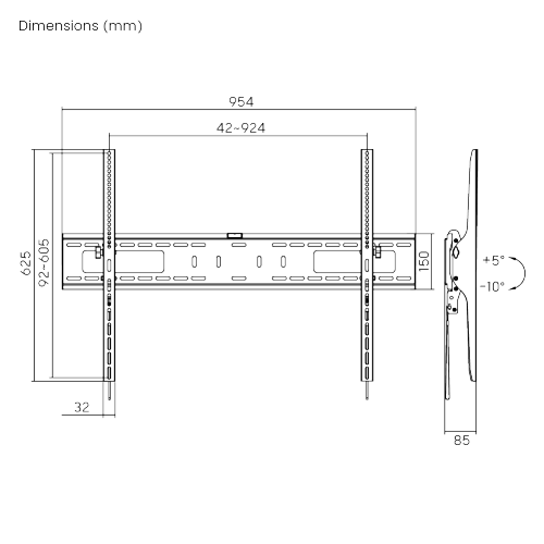 X-Large Heavy-Duty Tilt TV Wall Mount LP42-69T Fits Most 60"-100" Flat Panel TVs from china(chinese)