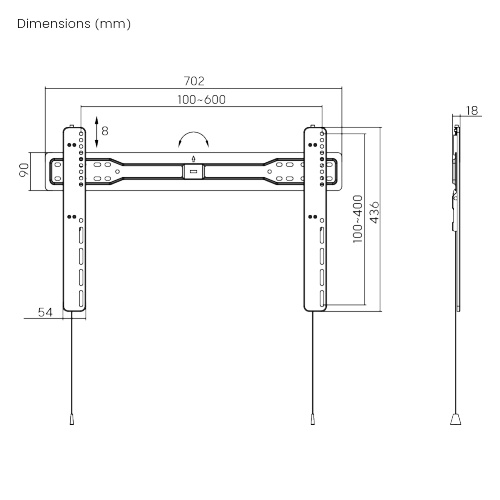 Ultra-Slim Fixed TV Wall Mount LP57-46F Fits 37"-70" TV from china(chinese)
