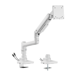 Fabulous Pole-Mounted Heavy-Duty Gas Spring Monitor Arm With USB-A/USB-C Ports