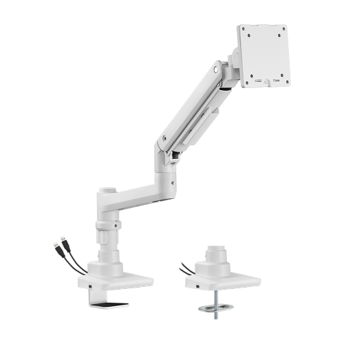 Fabulous Pole-Mounted Heavy-Duty Gas Spring Monitor Arm With USB-A/USB-C Ports LDT69-C012UCP Supports monitors up to 49’’ or weights ups to 20kg (44lbs) from china(chinese)