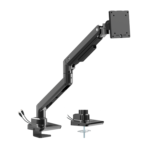 Fabulous Desk-Mounted Heavy-Duty Gas Spring Monitor Arm with USB-A/USB-C Ports LDT69-C012UC Supports monitors up to 49’’ or weights ups to 20kg (44lbs) from china(chinese)