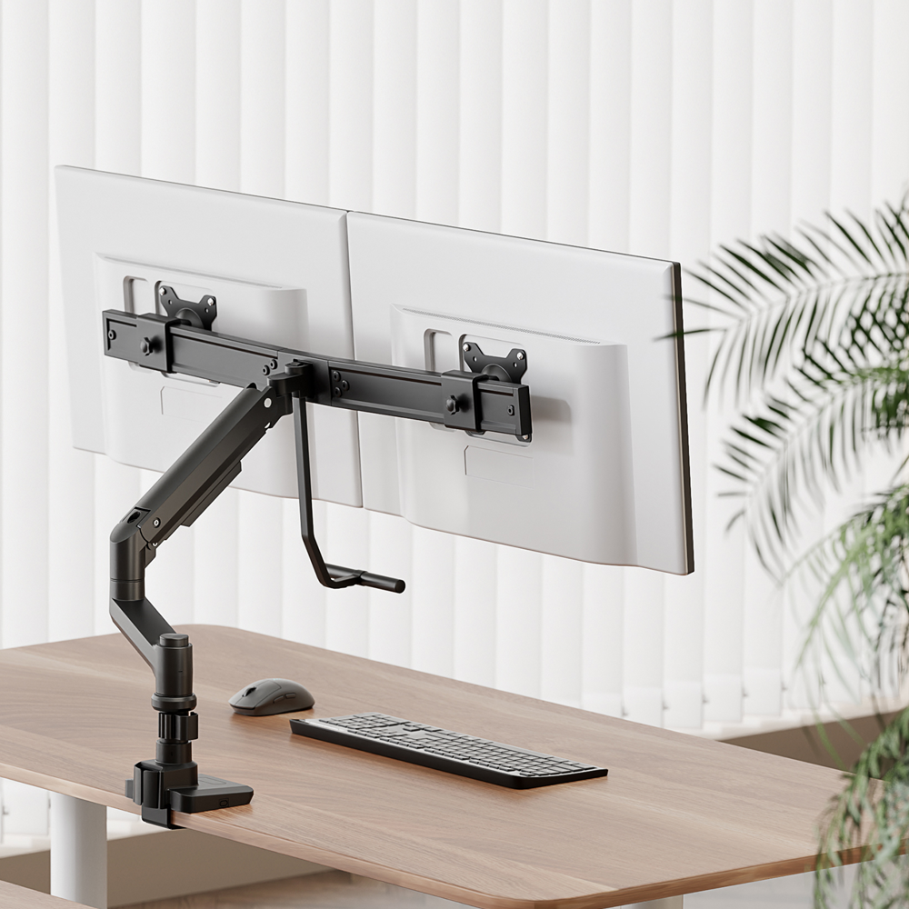 Fabulous Pole-Mounted Gas Spring Dual Monitor Arm Supplier and