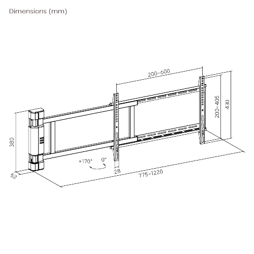 Motorized Swing TV Mount PLB-M06 Watch 1 in 3 Different Places from china(chinese)