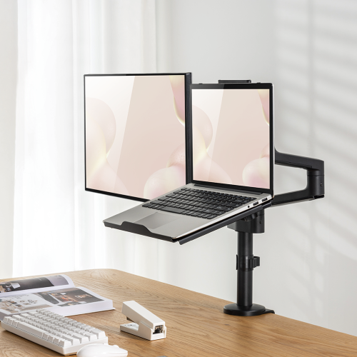 Adjustable Laptop Tray for Monitor Arms NBH-7 Easy to align two screens for articulating monitor arms. from china(chinese)