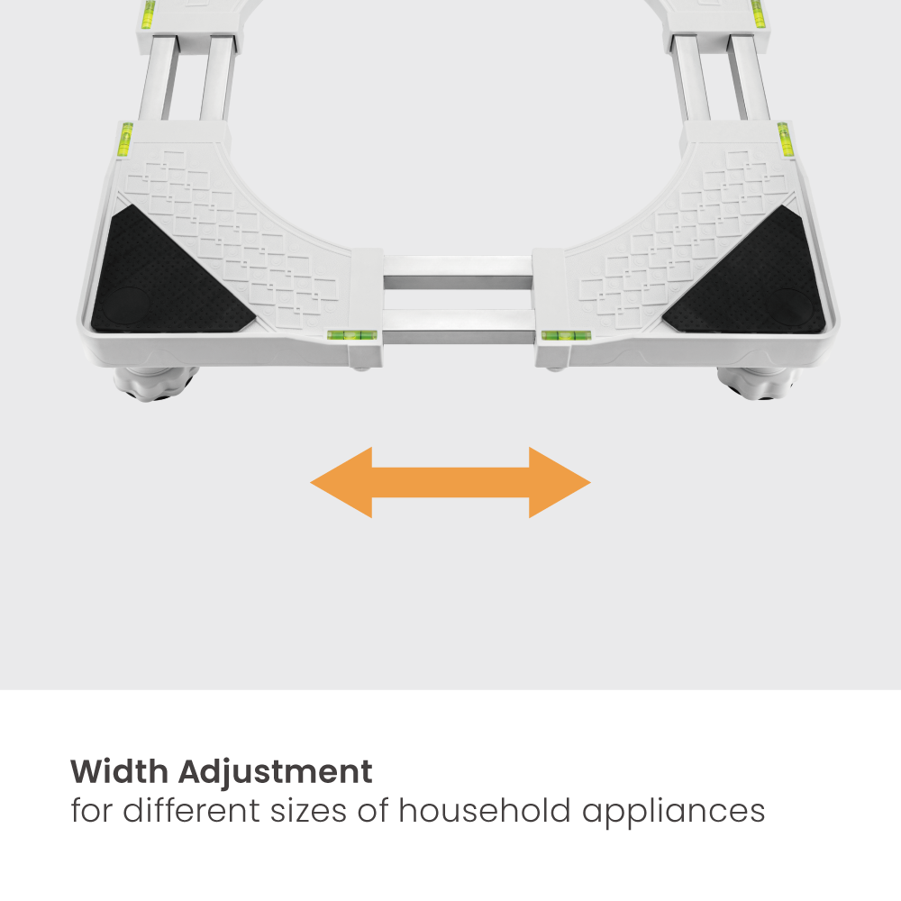 Adjustable Mobile Base with 4 Leveling Feet