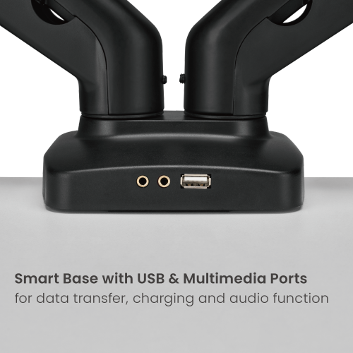 Economy Dual-Screen Spring-Assisted Monitor Arm with Smart Base LDT13-C024UE For most 17"-32" Monitors from china(chinese)