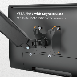 Economy Single Screen Spring-Assisted Wall-Mounted Monitor Arm