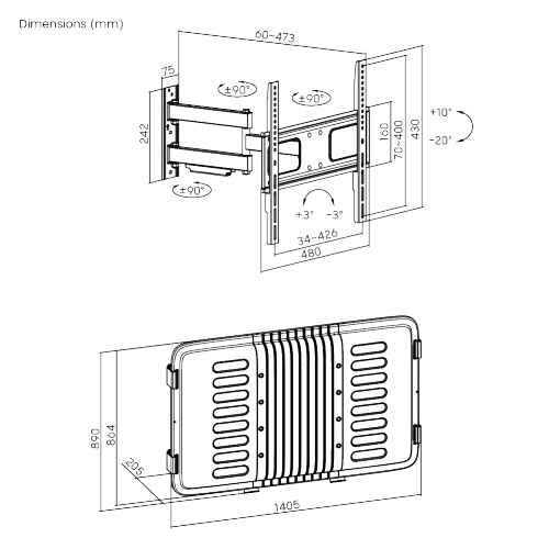 Weatherproof TV Enclosure with Full-Motion Wall Mount (Fits 32''-55'' TVs) LWTE-55 Any TV Can be an Outdoor TV! from china(chinese)