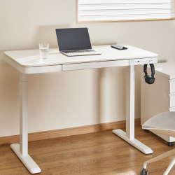 Single Motor Sit-Stand Desk with Drawer & Memory Control & Wireless Charger