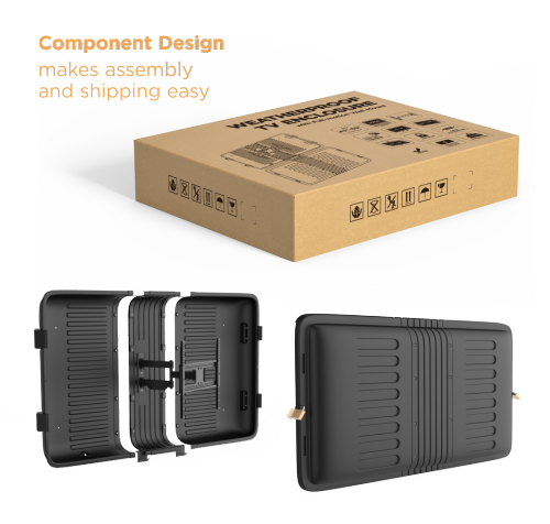 Weatherproof TV Enclosure with Full-Motion Wall Mount (Fits 55''-75'' TVs) LWTE-75 Any TV Can be an Outdoor TV! from china(chinese)