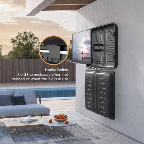 Weatherproof TV Enclosure with Full-Motion Wall Mount (Fits 55''-75'' TVs) LWTE-75 Any TV Can be an Outdoor TV! from china(chinese)