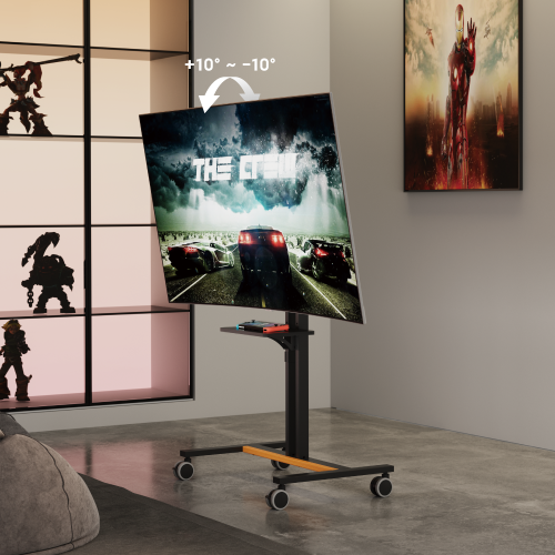 Compact TV Cart with Storage Shelf FS47-44T-02W  from china(chinese)