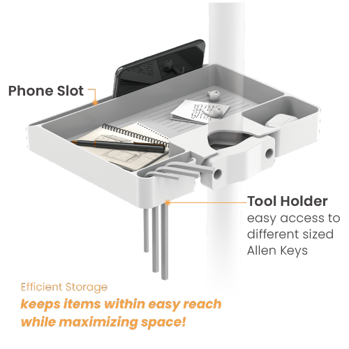 Pole Mounted Storage Shelf DA12-1 Easily mounted to Φ30-48mm (1.2"-1.9") poles from china(chinese)