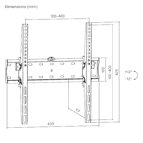 Low Cost Tilt TV Wall Mount KL21G-44T For most 32"-55" LED, LCD Flat Panel TVs from china(chinese)