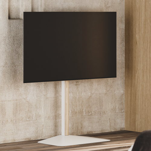 Single-Column Supersized Sturdy Base TV Floor Stand with 3-Level Height Adjustments FS48-46S Gain confidence with enhanced safety & stability from china(chinese)