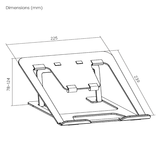 Portable 6-Level Adjustable Laptop Risers AR-12 For 11”-15” Laptops, Tablets, Books and More from china(chinese)
