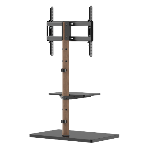 Prism Minimalism TV Floor Stand with Media Shelf FS53-44T-02 Fits up to 65” TVs from china(chinese)
