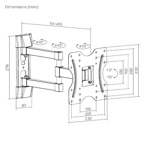 Super Economy Full-motion TV Wall Mount KLA27-223 For most 23"-42" LED, LCD Flat Panel TVs from china(chinese)