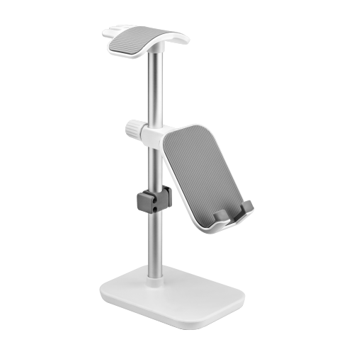 Aluminum Headphone Stand with Angle & Height Adjustable Phone Holder HPS01-3C Takes Up Less Room and Frees Up Work Space from china(chinese)