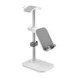  Aluminum Headphone Stand with Wireless Charger and Angle & Height Adjustable Phone Holder