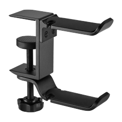 Clamp-On Universal Headphone Holder with Dual Hook