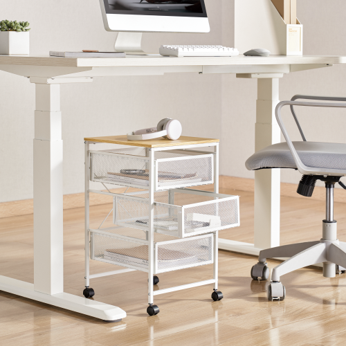 3-Tier Mobile Mesh Drawer Unit with MDF Board OTY03-4 The ultimate solution for portable and efficient storage! from china(chinese)