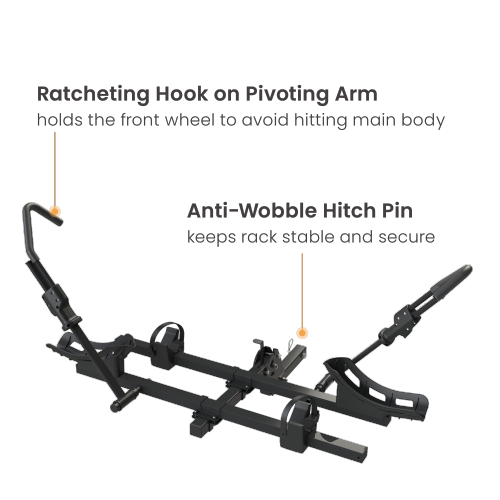 Foldable Car Hitch Bike Rack CBR-302 For two tire width 16’’-29’’ bikes from china(chinese)